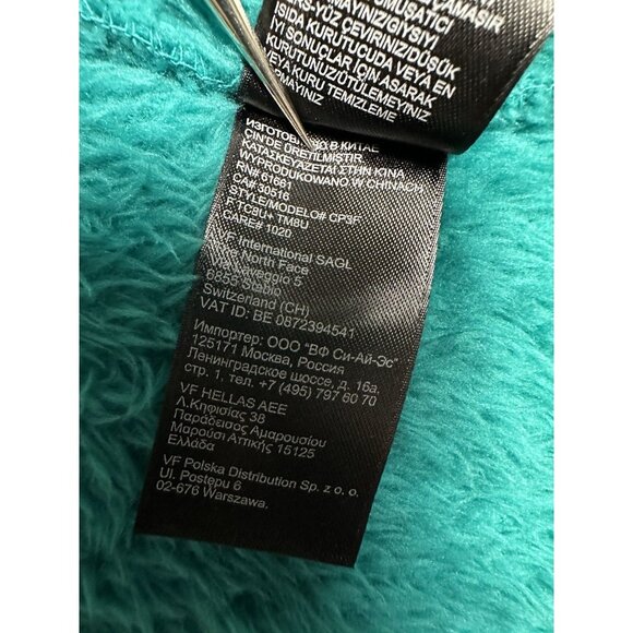 The North Face Jacket Women’s M Osito 2 Teal Blue Fuzzy High Loft Fleece FA15‎ - Picture 8 of 14